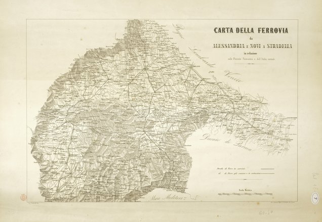Piantina dell'Europa centro-meridionale della metà del XIX secolo